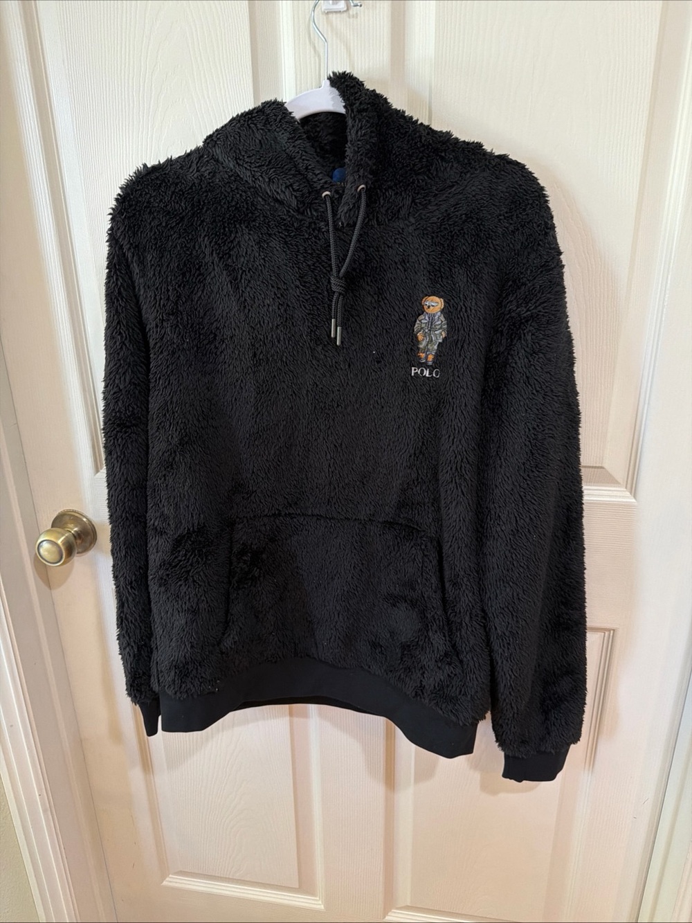 Polo by Ralph Lauren Bear Pile Fleece Hoodie Sweatshirt Sweater NWOT Sz M